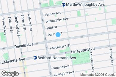 Map image of the property - One Bedroom on Dekalb at Nostrand Ave