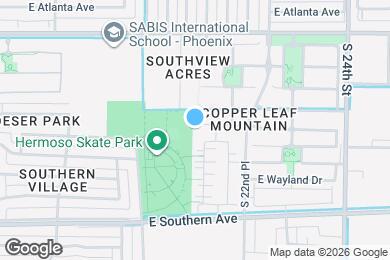 Map image of the property - 2101 E Sunland Ave