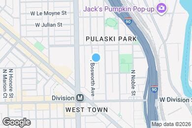 Map image of the property - 1321 N Bosworth Ave