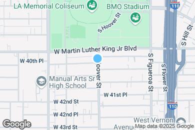 Map image of the property - 4057 S Hoover St