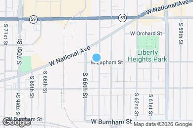 Map image of the property - 1601 S 65th St