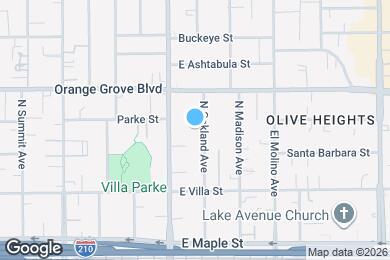 Map image of the property - 599 N Oakland Ave