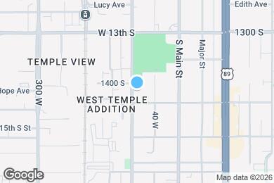 Map image of the property - 1417 S West Temple
