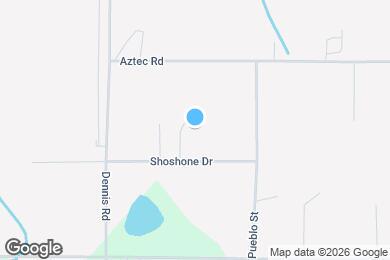 Map image of the property - 1096 Shoshone Dr