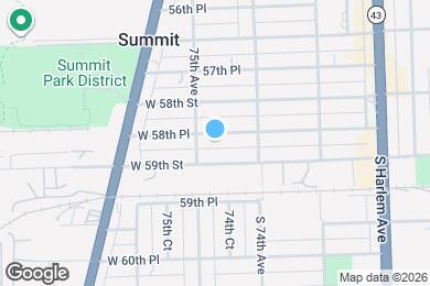 Map image of the property - 7435 W 58th Pl