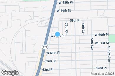 Map image of the property - 7601 W 60th Pl