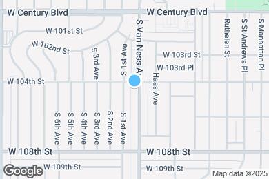 Map image of the property - 10411 S Van Ness Ave