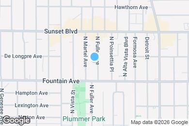 Map image of the property - 1345 N Fuller Ave