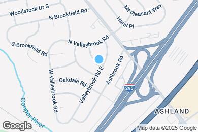Map image of the property - 121 E Valleybrook Rd