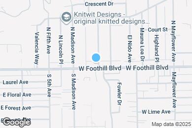 Map image of the property - 833 W Foothill Blvd