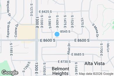 Map image of the property - 1427 E 8600 S