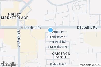 Map image of the property - 3449 E Bartlett Dr