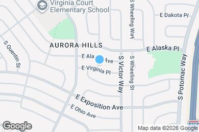 Map image of the property - 13009 E Virginia Pl