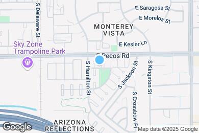 Map image of the property - 1042 S San Vincente Ct