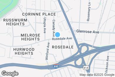 Map image of the property - 414 Rosedale Ave