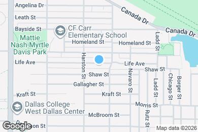 Map image of the property - Spacious Victory Gardens home near Trammell Crow Park