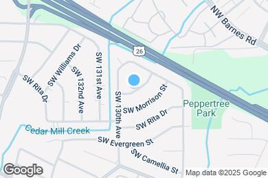 Map image of the property - 12805 SW Washington St