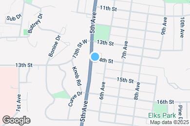 Map image of the property - 1405 5th Ave