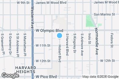 Map image of the property - 1037 S Hobart Blvd