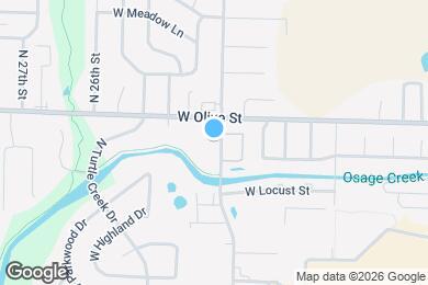 Map image of the property - Olive Street Apartments