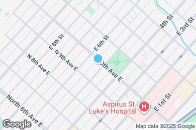 Map image of the property - 927 E 5th St