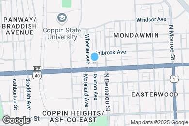 Map image of the property - 0000Block Ruxton Ave