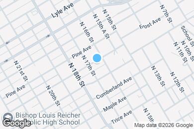 Map image of the property - 1612 Live Oak Ave