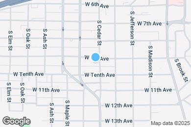 Map image of the property - 1405 W 9th Ave