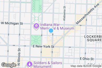 Map image of the property - Indy Downtown Colonial Apartments