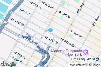 Map image of the property - 460 W 42nd St