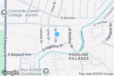 Map image of the property - 11403 E Ellsworth Pl