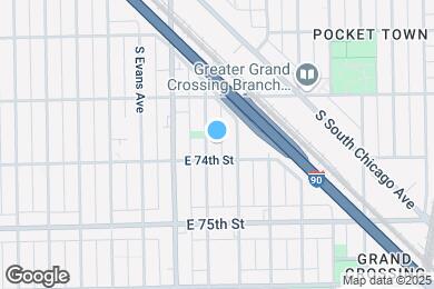 Map image of the property - 7341 S Maryland Ave