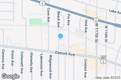 Map image of the property - 1355 Beach Ave
