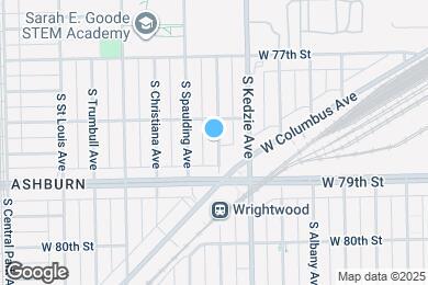 Map image of the property - 7820 S Sawyer Ave