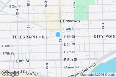 Map image of the property - 619 E 5th St