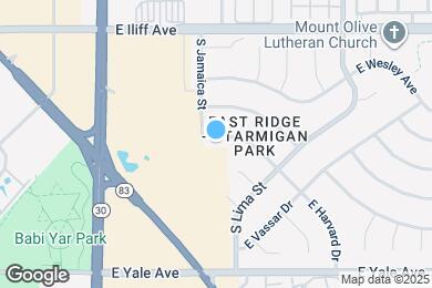 Map image of the property - 10858 E Harvard Dr