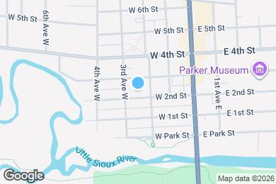 Map image of the property - 215 W 2nd St
