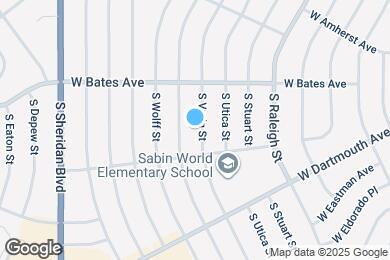 Map image of the property - 2963 S Vrain St