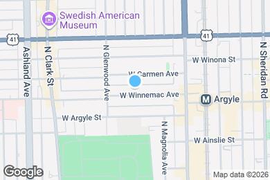 Map image of the property - 1314 W Winnemac Ave