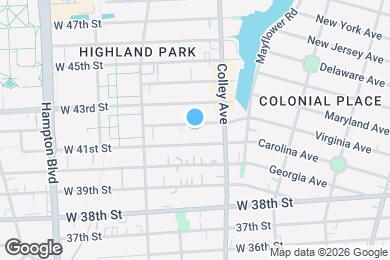 Map image of the property - 827 W 42nd St