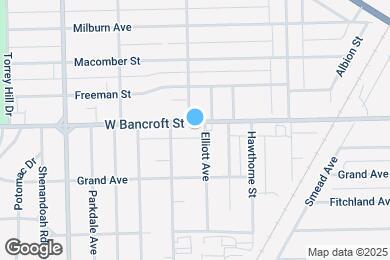 Map image of the property - 1661 W Bancroft St