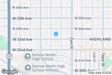 Map image of the property - 2531 W 33rd Ave