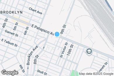 Map image of the property - 827 E Patapsco Ave