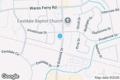 Map image of the property - 323 N Burbank Dr