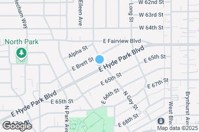 Map image of the property - 955 E Hyde Park Blvd