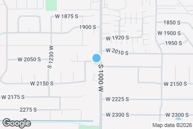Map image of the property - 1019 W 2050 S