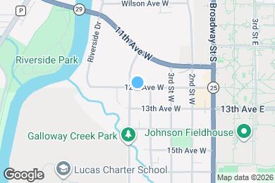 Map image of the property - 414 12th Ave W