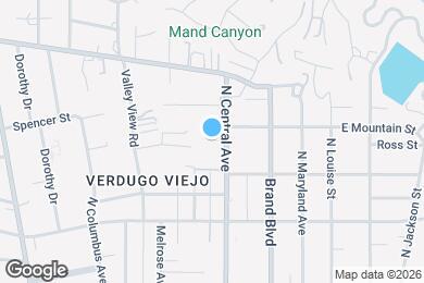 Map image of the property - 1327 N Central Ave