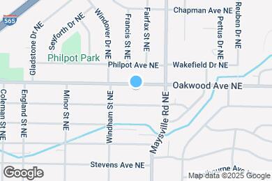 Map image of the property - 1516 Oakwood Ave NE