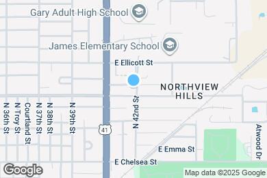 Map image of the property - 4021 E Louisiana Ave